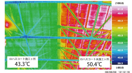 工場の屋根裏の温度差